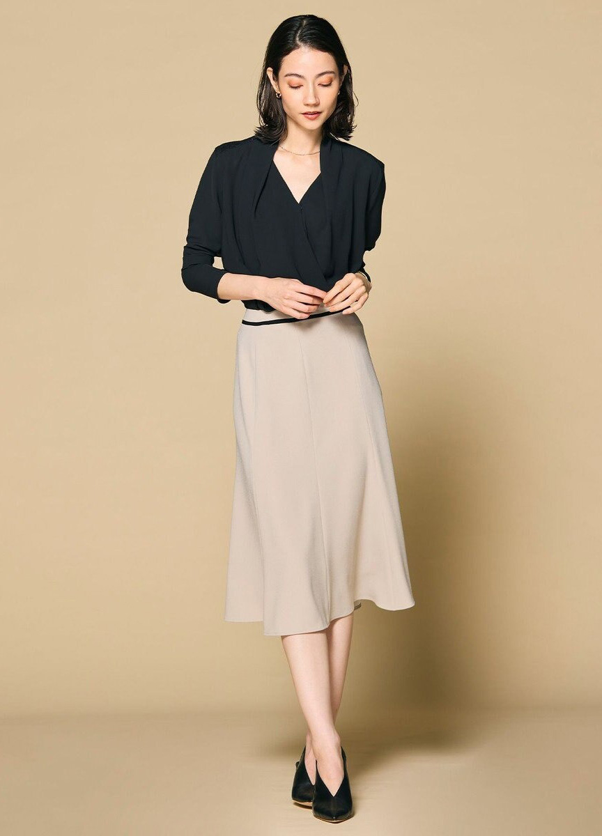 垂綴設計長袖襯衫